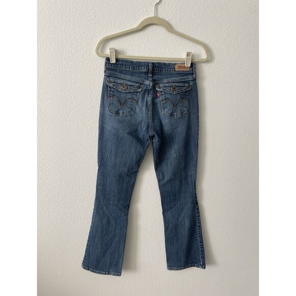Levi’s 515 Bootcut Jeans Women’s W27/L30 Blue Denim Flare Y2K Stretch Western - Picture 2 of 9